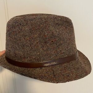Vintage Stetson Multicolor Tweed Wool Fedora Size XL
